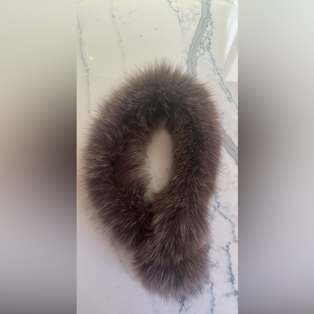 Brown Rabbit Fur Scarf